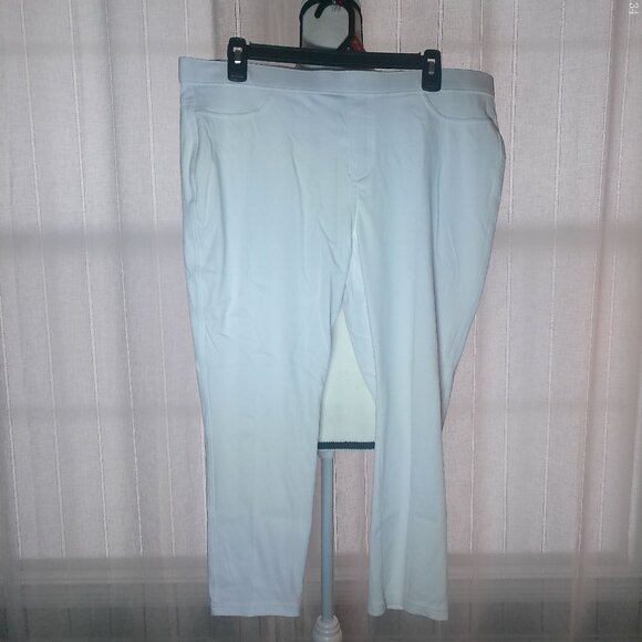 NO NONSENCE Cropped White Legging XL - Picture 1 of 4
